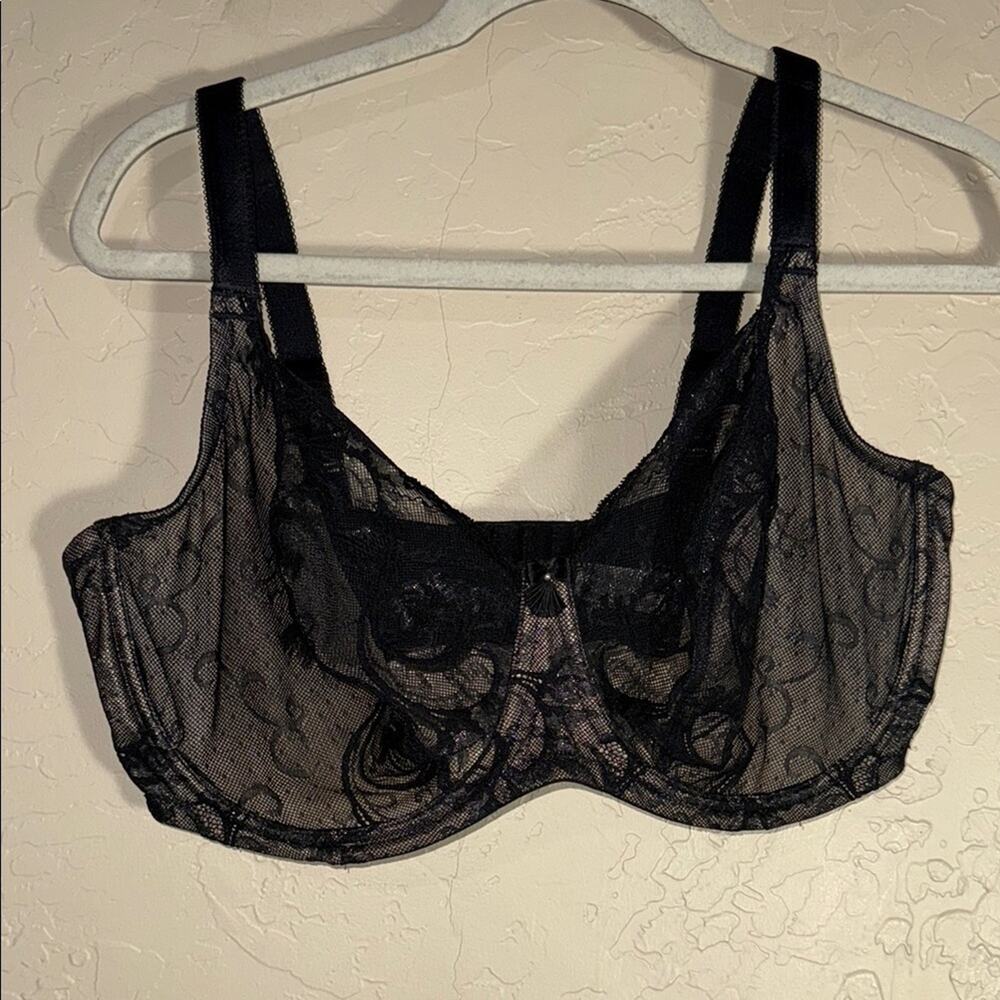 Wacoal Sheer Black Lace Bra 855264 SIze 40ddd